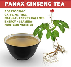 Bravo Tea Absolute Panax Ginseng Tea, Caffeine Free, 20 Tea Bags
