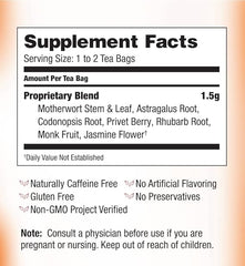 Bravo Tea Clear and Smooth Skin Herbal Tea Caffeine Free, 20 Tea Bags