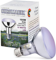 Chromalux Full Spectrum LED Light Bulb - 12W, R30, Soothing Warm White