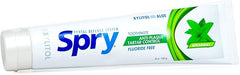 Spry Xylitol Toothpaste 5oz, Fluoride Free Toothpaste Adult and Kids, Teeth Whitening Toothpaste with Xylitol, Natural Breath Freshening, Mouth Moisturizing Ingredients, Spearmint (Pack of 1)