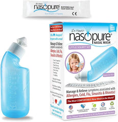 Nasopure Nasal Wash, Little Squirt Kit, �The Nicer Neti Pot� Sinus Wash Kit, Comfortable Nasal Rinse 4 Oz Bottle & 20 Salt Packets (3.75 Gr Each), Nasal Congestion, Cold, Allergy, Nasal Irrigation