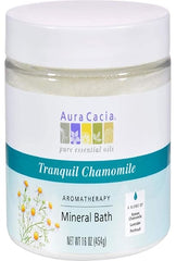 Aura Cacia Aromatherapy Mineral Bath, Tranquil Chamomile, 16 ounce jar