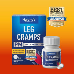 Hyland's, Leg Cramps PM Tablets, Nighttime Formula, Natural Relief of Calf, Foot and Leg Cramps at Night, Quick Dissolving Tablets, 50 Count