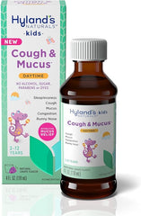 Hyland's Kids Daytime Cough Syrup & Mucus Relief, Kids Cough Medicine for Ages 2-12, Grape Flavor, Natural Relief of Cough, Runny Nose, Mucus & Congestion, 4 Ounces