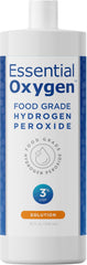 Essential Oxygen Food Grade Hydrogen Peroxide 3%, Natural Cleaner, Refill, 32 Fl Oz
