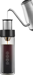 SOMA Double Wall Glass Tea and Coffee Cold Brew Bottle, Black, 12oz (SM18501K)