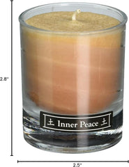 Aloha Bay Feng Shui Elements Palm Wax Candle Earth/Inner Peace, 2.5 Oz, Red