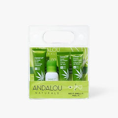 Andalou Naturals, On The Go Essentials - The CannaCell� Routine, Travel Friendly, TSA- Approved, Reusable Bag (4 Pcs)