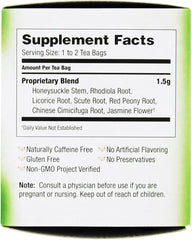 Bravo Tea Triple Detox Herbal Tea Caffeine Free, 20 Tea Bags
