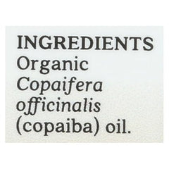 Aura Cacia Certified Organic Pure Copaiba Essential Oil | 0.25 fl. oz. | Copaifera officinalis