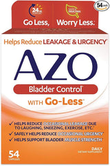 AZO Bladder Control with Go-Less Daily Supplement | Helps Reduce Occasional Urgency* | Reduce Leakage Due to Laughing, Sneezing and Exercise | 54 Count Capsules