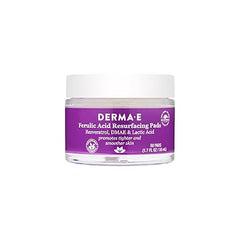 DERMA E Ferulic Acid Resurfacing Pads � Gently Exfoliating Wipes for Facial Radiance � Deeply Cleansing Skin Resurfacing and Clarifying Pads, 1.7 Fl Oz (50 Pads)