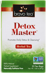 Bravo Tea Triple Detox Herbal Tea Caffeine Free, 20 Tea Bags