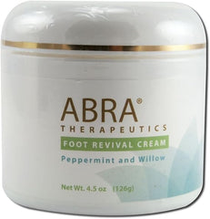 Abra Therapeutics Foot Revival Cream, Peppermint and Willow, 4.5 oz (126 g)