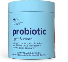 her own Probiotic & Prebiotic Gummy, Supports Digestive Health, Promotes Healthy Gut, Supports Immune Health, 5 Billion CFUs, Gluten and Soy Free, Vegan, 60 Gummies, 30 Servings (Pack of 1)