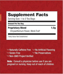 Bravo Tea Absolute Chysanthemum Herbal Tea Caffeine Free, 20 Tea Bags, 1 Count