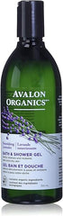 Avalon Organic Botanicals, Bath & Shower Gel, Lavender, 12 oz