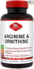 Olympian Labs Arginine and Ornithine - 100 Vegetarian Capsules