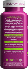 Health Logics Youthful Collagen 6,000 mg | Collagen Peptides Types 1 and 3 with Hyaluronic Acid and Vitamin C | Anti-Aging Collagen for Healthy Joints & Skin | 120 Collagen Tablets