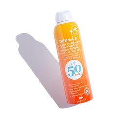 DERMA E All Sport Performance Sheer Mineral Sunscreen Spray SPF 50 � Broad Spectrum Protection for Athletes � Water Resistant Non-Aerosol Spray Sunscreen, 6 Oz