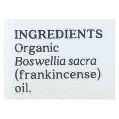 Aura Cacia 100% Pure Frankincense Essential Oil | Certified Organic, GC/MS Tested for Purity | 7.4 ml (0.25 fl. oz.) | Boswellia Sacra