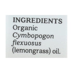 Aura Cacia Organic Lemongrass Essential Oil | GC/MS Tested for Purity | 7.4ml (0.25 fl. oz.)