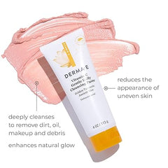 Derma E Vitamin C Gentle Daily Cleansing Paste � Vitamin C Face Mask or Cleanser with Turmeric - Facial Mask Brightens & Clarifies, 4.0 Oz