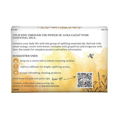 Aura Cacia Cheerful Pure Essential Oils Uplifting Kit, 0.25 fl oz 4-Pack, Grapefruit, Lemon, Lime, Sweet Orange Aromatic Oils