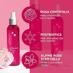 Andalou Naturals Toner, 1000 Roses Biome Balancing Facial Toner, Refreshing & Gentle on Sensitive Skin, Rose-Biotic Blend to Help Protect & Strengthen Skin Barrier, 6 Fl Oz Spray