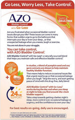 AZO Bladder Control with Go-Less Daily Supplement | Helps Reduce Occasional Urgency* | Reduce Leakage Due to Laughing, Sneezing and Exercise | 54 Count Capsules
