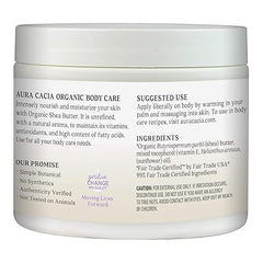 Aura Cacia Organic Shea Butter | Unrefined Body Care | 3.25 oz.