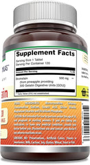 Amazing Formulas Bromelain 500 Mg 120 Tablets Supplement | Non-GMO | Gluten Free | Made in USA