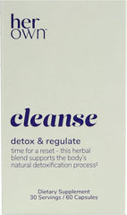 her own Cleanse, Gentle Detox, Supports Healthy Gut, Ocean Algae Cleanse, Prebiotic/Probiotic Blend, Cleansing Herbal Blend, Gluten and Soy Free, Vegan, 60 Capsules, 30 Servings, Multicolor