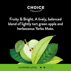 Choice Organics - Organic Apple Mate Tea (3 Pack) - Compostable - Contains Caffeine - 48 Organic Yerba Mate Tea Bags
