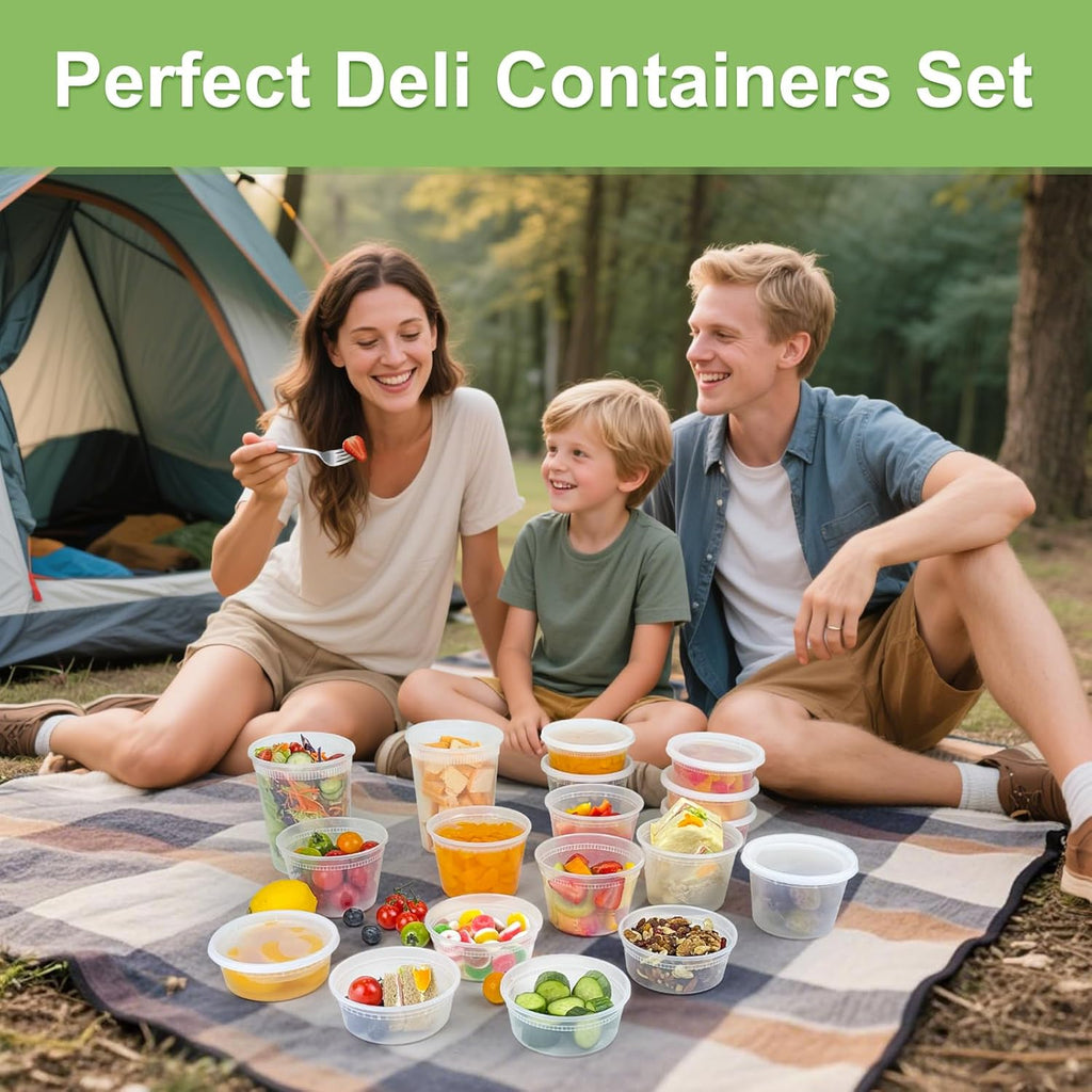 50 Pack (100-Piece) 32 oz Meal Prep Containers Reusable with Easy Open Lids, Sturdy Leakproof Food Safe, Microwave Freezer Dishwasher Safe, To Go Take Out Plastic Food Storage Pans with Lids, Black