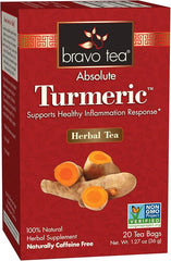 Bravo Teas & Herbs Tumeric Tea, Caffeine Free, 20 Tea Bags (PL689535)