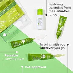 Andalou Naturals, On The Go Essentials - The CannaCell� Routine, Travel Friendly, TSA- Approved, Reusable Bag (4 Pcs)
