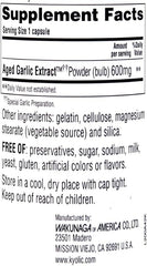 Kyolic Reserve Aged Garlic Extract 600 Milligrams 120 Capsules
