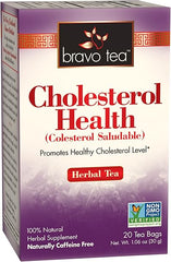 Bravo Tea Cholesterol Health Herbal Tea Caffeine Free, 20 Tea Bags