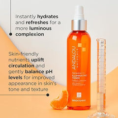 Andalou Naturals, Toner Facial Toner Helps Hydrate Balance Skin pH For Clear Bright Skin, Clementine Plus C, 6 Fl Oz