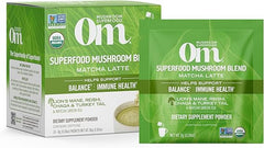 OM Mushroom Superfood Matcha Latte Blend Mushroom Powder, Single Serve, 10 Count, Green Tea, Lion's Mane, Reishi, Chaga, Turkey Tail, Focus & Stress Support Supplement
