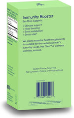 Her Own Irish Sea Moss Capsules, Burdock Root, Bladderwrack, Detox, Metabolism, Immune Support, Skin Health, Natural Joint Support, Nutrient Rich Superfood High in Minerals, 60 Count