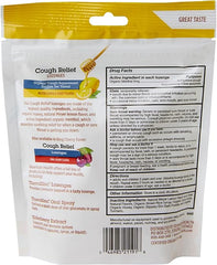 Quantum Health Organic Cough Relief Lozenges, Meyer Lemon & Honey, Natural Menthol Cough Suppressant, Bagged, 18 Ct, Light Yellow