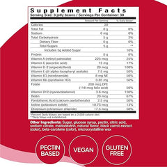VitaDrops Multivitamin Jelly Beans, Women & Men, Source of Vitamin A C D E B-3 B-6 & Biotin, Supports Immune System, Pectin Based, Vegan & Gluten Free, Strawberry Flavor, 90 Jelly Beans, 30 Servings