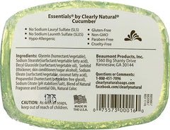Clearly Natural Glycerin Bar Soap, Cucumber, 4 Ounce