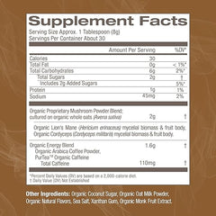 OM Mushroom Superfood Coffee Latte Blend Mushroom Powder, 8.47 Ounce Canister, 30 Servings, Lion's Mane, Cordyceps, Reishi, Chaga, Energy & Mental Clarity Support Supplement