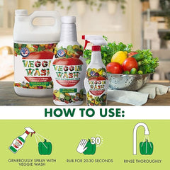 Veggie Wash All Natural Fruit and Vegetable Wash, 1-Gallon (654912964)