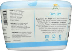 Citrus Magic Odor Absorbing Solid Air Freshener, 1.25 Pound (Pack of 1), Pure Linen, 20 Ounce