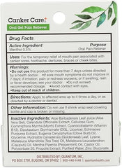 Quantum Health Canker Care+ Oral Gel Pain Reliever, Natural Pain Relief Ingredients Including Menthol, Mint, & Castor Oil, 9.7 mL