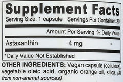 Astaxantin,4mg,Vegan, 0.66 Pound